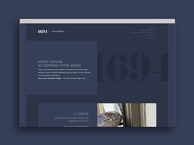 1694 Notaires new website branding corporate design identity web wordpress