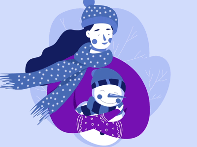 Winter ^ _ ^ character design illustration snow snowmen winter