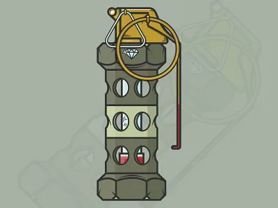 STUN.ning Grenade adobe illustrator freelance fun gradient graphic design green grenade stunning texture vector