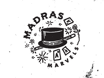 Ya Mahvelous Mahvels! Maaaahvelous! black design illustration letter magic magician old timey seal typography white