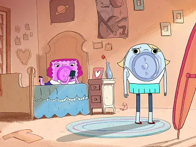 The Makeover animation colour design illustration styleframe