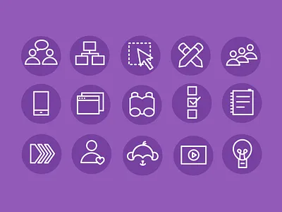 Research Icon Set icons line research