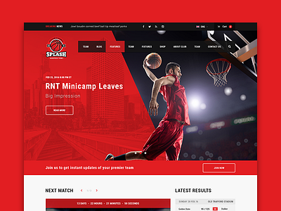 Splash Basketball WordPress theme baseball basketball soccer splash sports sportspress theme wordpress