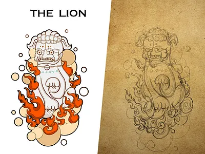 the lion illustration vector