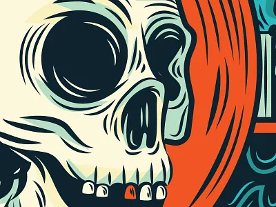 gold tooth dead detail gold tooth illustration skeleton skull vector