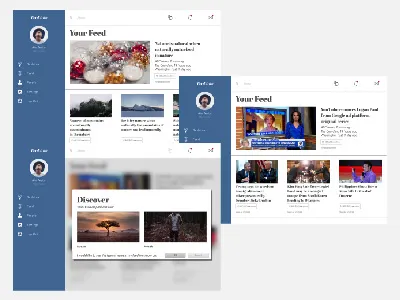 RealTalk - News Aggregation App Design dashboard minimal news product design prototype ui ux web design