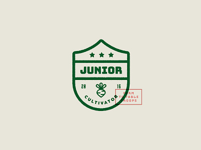 Junior Cultivators badge identity lockup logo