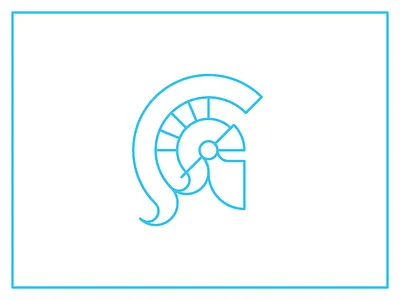 Helmet greek helmet line logo spartan trojan