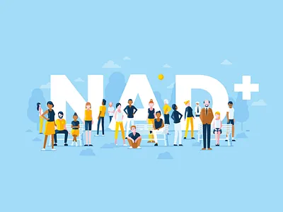 Elysium Health - NAD+ Video ageing character design flat health healthcare illustration medicine vector