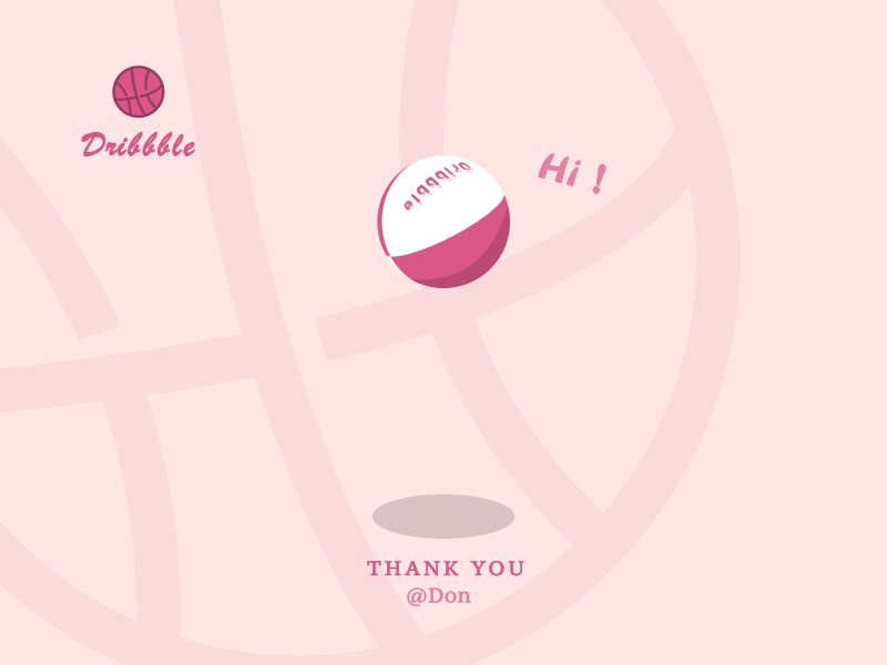 你好Dribbble！ 动画 皮球
