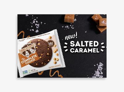 Lenny & Larry's Salted Caramel Ad Campaign ad campaign cookie design digital ad digital marketing graphic design marketing protein snacks