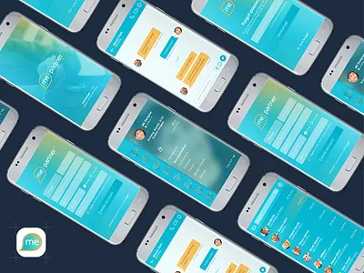 Me-Partner Messenger android app app design chat room icon login messenger mk designer graphics signup splash ui ux user experiences user interaction