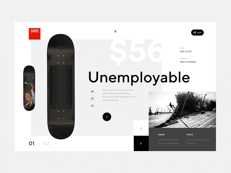 Animated Estore Exploration clean editorial glitch grid minimal minimalistic portfolio shop typography ui