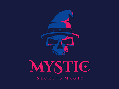 Mystic death halloween logo logotype magic mystic skull tales