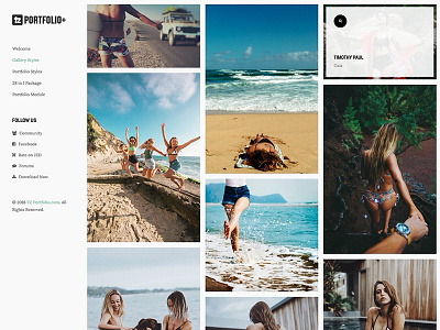 Gaia - Gallery TZ Portfolio+ Template gaia gallery grid photographer photography portfolio showcase template