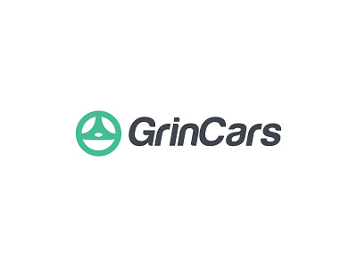 Grincars Logo Design abstract car design grin happy india logo smile startup web wheel