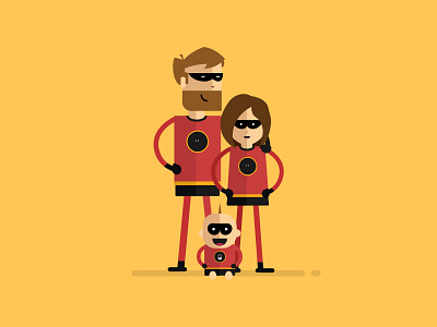 Bob's Incredible Family character design family the incredibles ui design