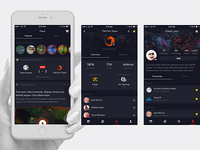 Upcomer app esports gaming illustration interface ios iphone mobile ui upcomer ux