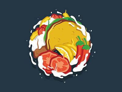 Taco - Kokikayu collaboration food illustration localfood mexico taco wood woodcraft