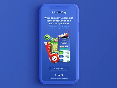 Lottery under construction crypto digital games ifraim krs krsdesign lottery lotto ui uidesign ux