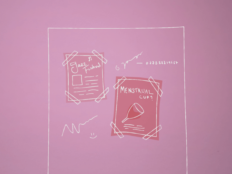 Festival Portaloo 2d cup illustration menstrual cup period cup