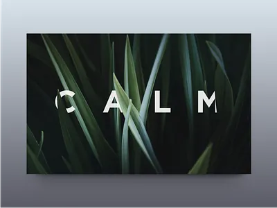 Calm calm design feeling graphic green minimal type