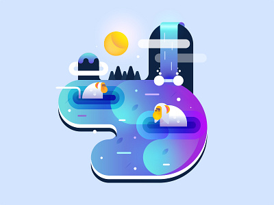 Snow Monkey forest illustration monkey snow