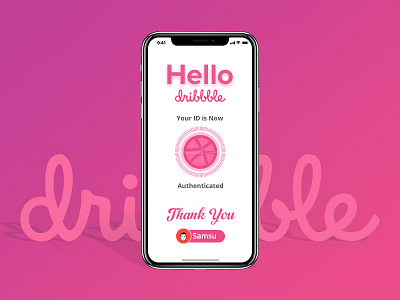 Dribbble First Shot authentication iphone