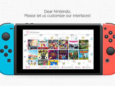 Nintendo UI - Daily Design Challenge #30 challenge elements nintendo switch ui