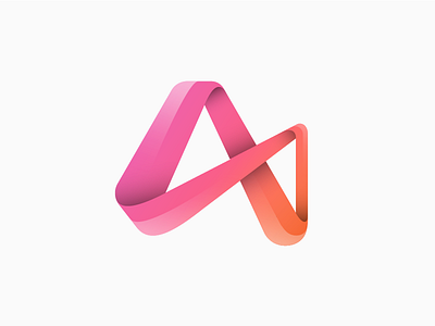 Infinite Hourglass abstrack design gradient logo