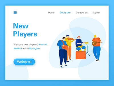 New Players illustration invitation invite new player