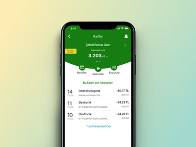 Garanti Cep for iPhone X app bank design garanti ios iphone x pay