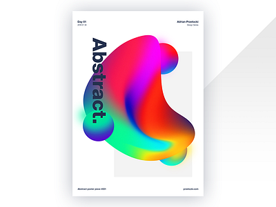 Gradient Series - Abstract Poster abstract clean color gradient graphic illustration poster shape typography vector