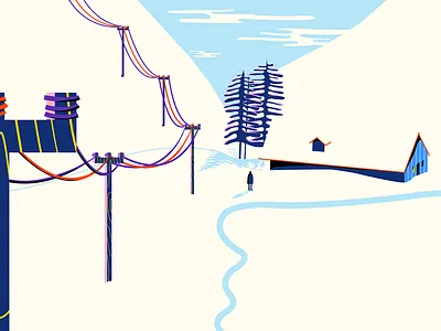 Winter house illustration snow vector winter
