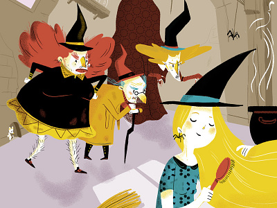 Sorcieres character design children boo illustration photoshop witches