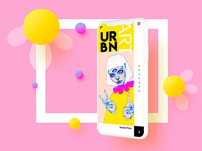 URBN ART art clean colorfull interface iphonex minimal pastel spring uidesign urban white yellow