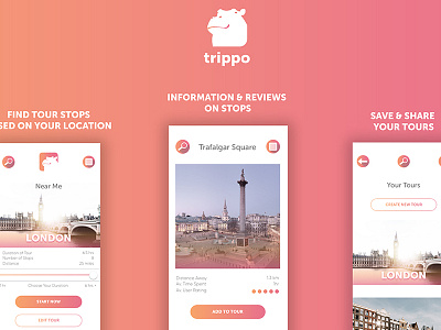 Trippo Tour Guide // App Concept app design concept logo tour guide ui ux