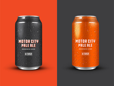 Forza Brewing Cans beer brand craft beer detroit identity label design logo design michigan package design