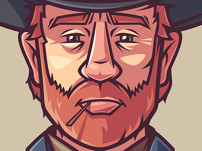 Chuck Norris art character fan funny game illustration man norris vector