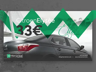 Advert for Social Media advertising car enterprise media rent sherreti social