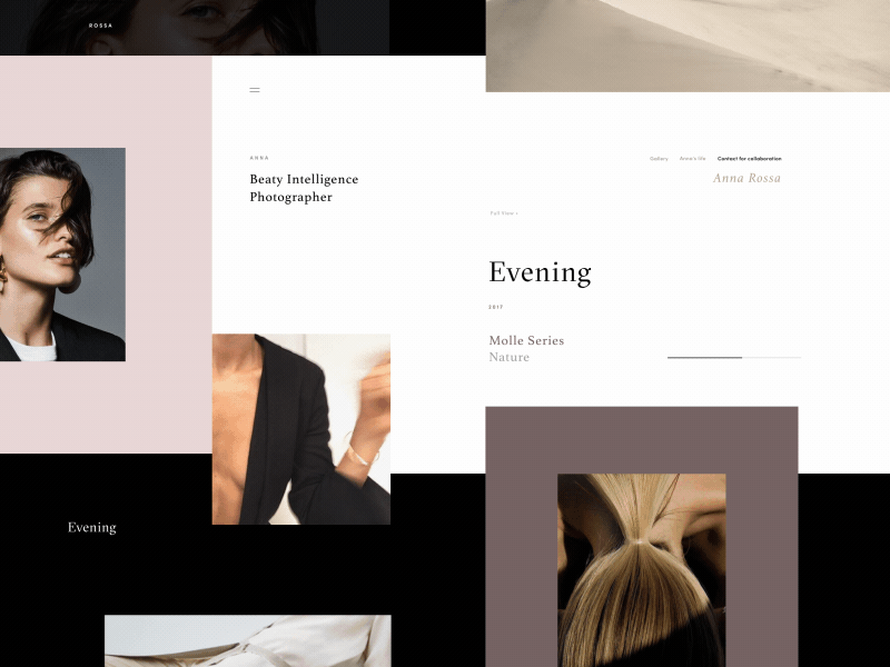 Photographer Showcase Animation Experiments anim image interaction interface photo photographer portfolio series transitions ui ux