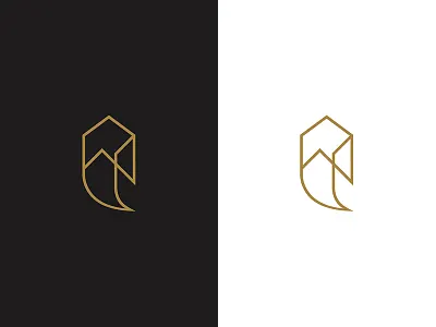 GAiNVEST architecture developer dribbble elegant gain gold investment logo luxury realestate signet