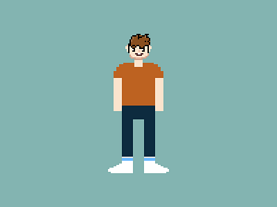 Boy - dressed up 8 bit person