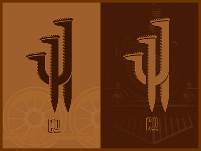 Train kept a-rolling all night long h j monogram railroad spikes train whiskey
