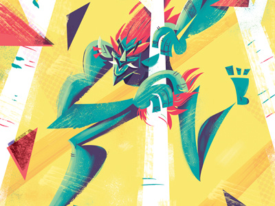 Curupira design folk illustration