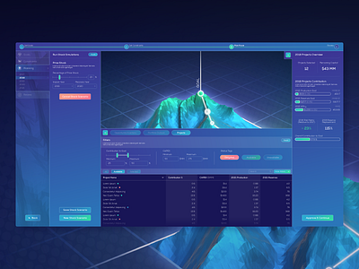 Portfolio Management - UI dynamic flat gas gradient illustrator low poly management mountain oil portfolio ui ux