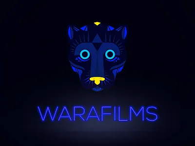 Warafilms Keyvisual african logo movie neon nogochi panther production