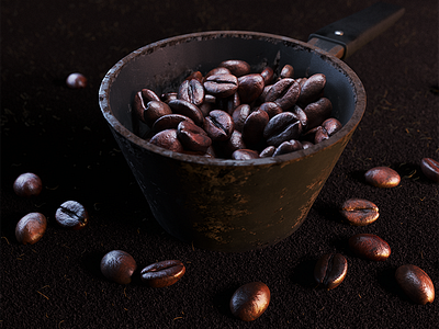 Coffe scene 4d cgi cinema substance corona renderer design interior render