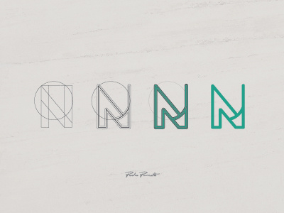 Platanus "N" brand grid letra logo logotype tipografia typography