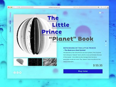 Daily Ui 003 Landing Page 003 book concept daily ui landing page little prince planet planet book rethinking soul symbol space sphere